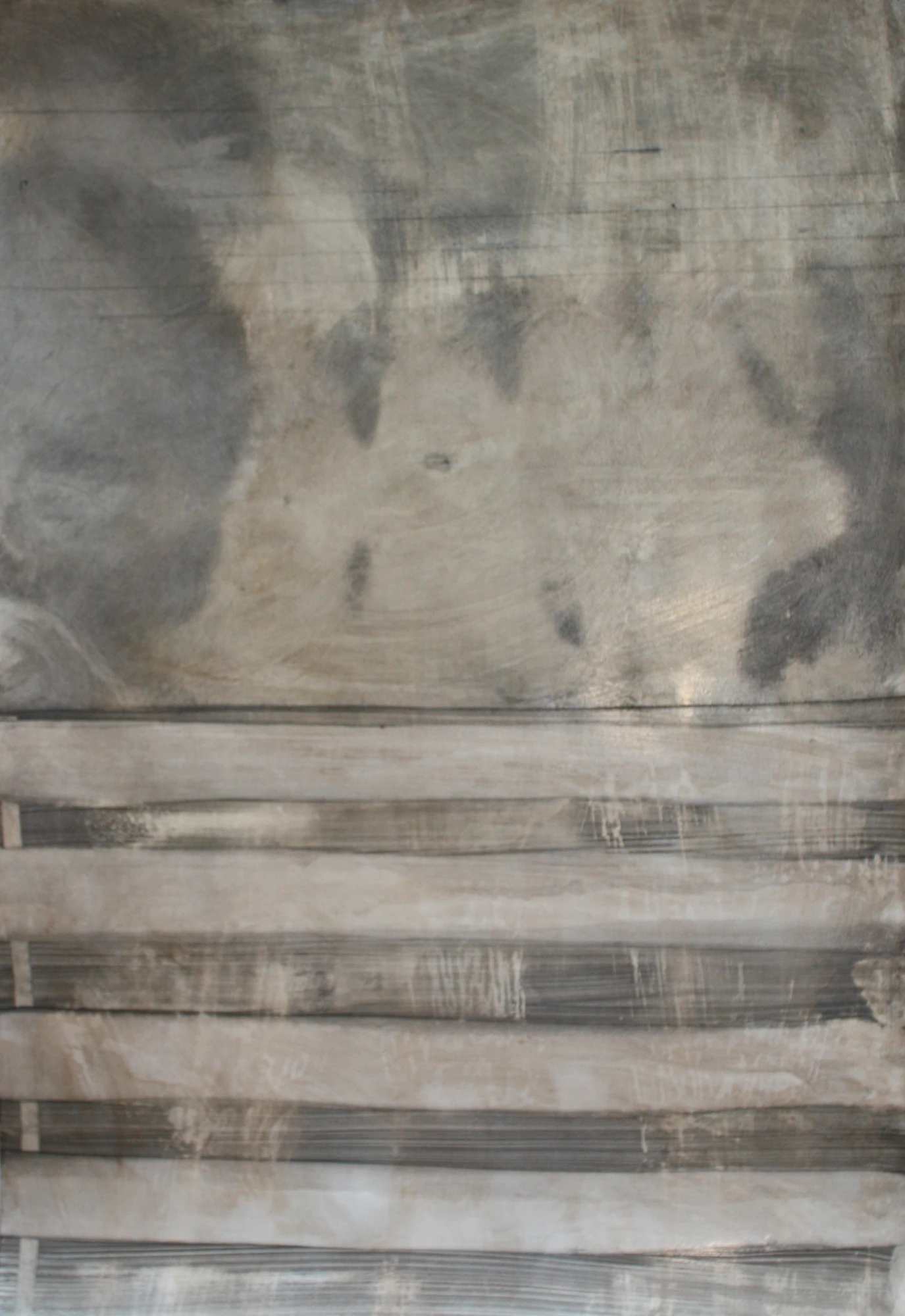 Sin título I, burnished wax on coated paper