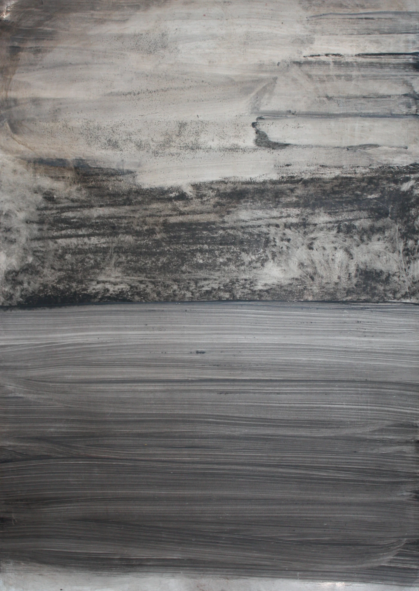 Sin título III, burnished wax on coated paper